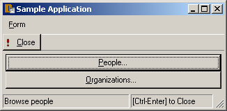 Sample Application - Main Form